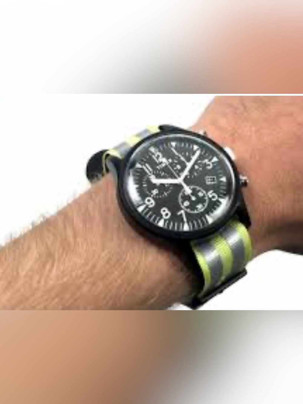 Timex Mens MK1 Aluminum Chronograph 40mm Military Inspired Grey and Yellow Band